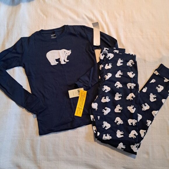 Leveret boys size 14 years polar bear 2 piece pajama set, new tags attached - Picture 1 of 9